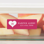 Hart Monogram Kleurrijk Waterdicht Naam Labels (Aangebracht)