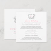 Hart monogram live stream bruiloft liefde aanpasse aankondiging (Voorkant / Achterkant)