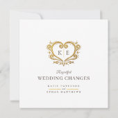 Hart monogram live stream huwelijk liefde aanpasse aankondiging (Achterkant)