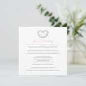 Hart monogram live stream huwelijksliefde aanpasse aankondiging (Staand voorkant)