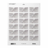 Hart-monogram retouradres - Witte parel Etiket (Full Sheet)