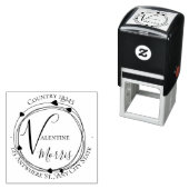 Hart Monogram Retouradres Zelfinkende Stempel (In situ)