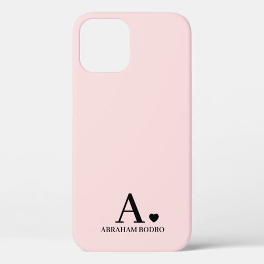 Hart Monogram Roze Roze Meisjesachtig Vrouwelijk Case-Mate iPhone Case (Achterkant)