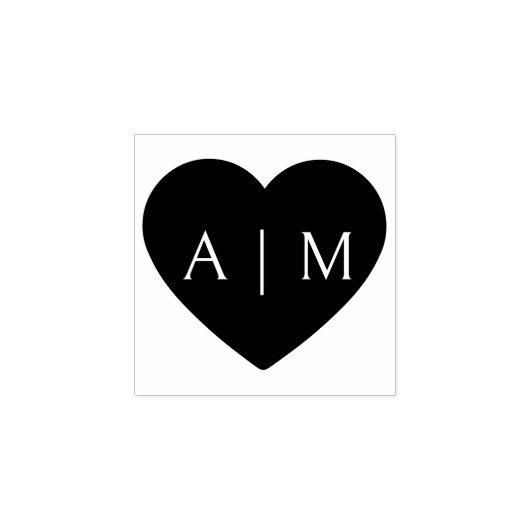 Hart Monogram Stempel (Afrduk)