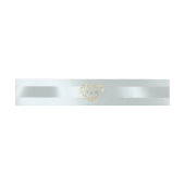 Hart-monogram - Zilver/Zilver Uitnodigingen Wikkel (Vlak)