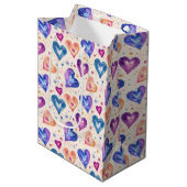 hart motief medium cadeauzakje (Voorkant Gekanteld)