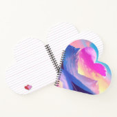 Hart & Mountain Sunset Landschapskunst Notitieboek (Binnen)