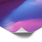 Hart & Mountain Sunset Landschapskunst Perfect Poster (Hoek)