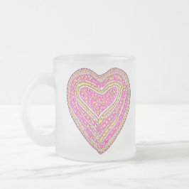 Hart Mozaïek Matglas Koffiemok