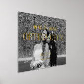 Hart Mrs & Mrs Last Name Lesbian Wedding Foto Folie Afdrukken (Laagn)