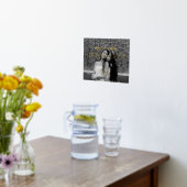 Hart Mrs & Mrs Last Name Lesbian Wedding Foto Folie Afdrukken (Laag (Keuken))