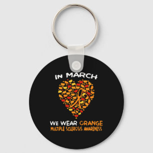 Hart MS Multiple Sclerose Awareness March We Wea Sleutelhanger