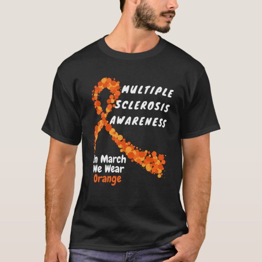 Hart MS Multiple Sclerosis Awareness March We Wea T-shirt (Voorkant)