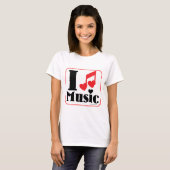 Hart Muziek Cool Fun Lied Epische Slogan T-shirt (Voorkant volledig)