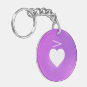 Hart Muziek Notatie Liefde Taal: Accent Sleutelhanger (Voorkant Links)