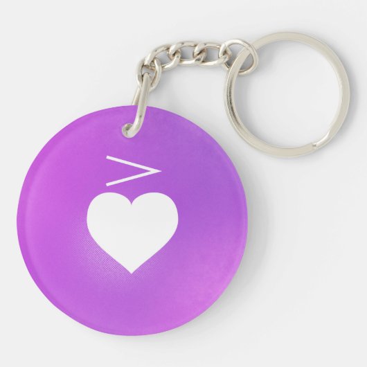 Hart Muziek Notatie Liefde Taal: Accent Sleutelhanger (Achterkant)