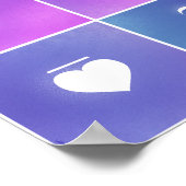 Hart Muziek Notatie Liefde Taal Poster (Hoek)