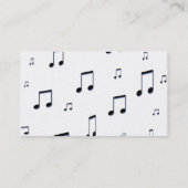 Hart & Muzieknoten Pianotoetsenbord Visitekaartje (Achterkant)