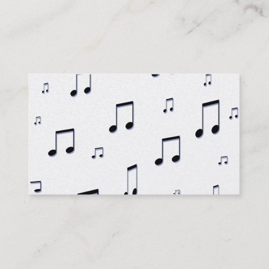 Hart & Muzieknoten Pianotoetsenbord Visitekaartje (Achterkant)
