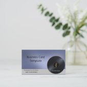 Hart Muzieknoten Vinyl Record Visitekaartje (Staand voorkant)