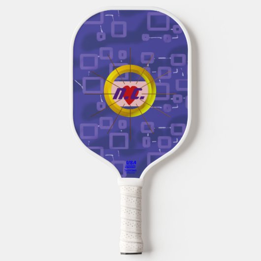Hart Mystery Blue Tint Squares Pickleball Paddle (Voorkant)