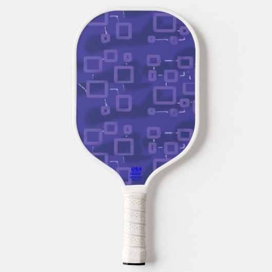 Hart Mystery Blue Tint Squares Pickleball Paddle (Achterkant)