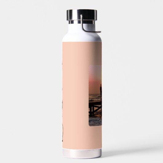 Hart Naam Foto Script Aangepaste Cadeau Waterfles (Links)