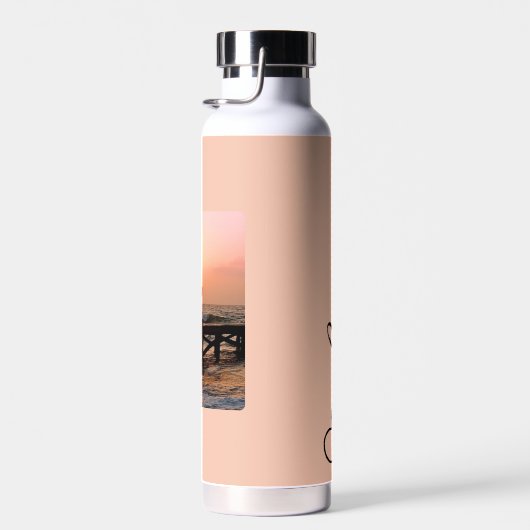 Hart Naam Foto Script Aangepaste Cadeau Waterfles (Rechts)