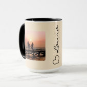 Hart Naam Foto Script Douane Geschenk Mok (Voorkant links)