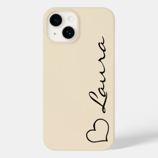 Hart Naam Script Aangepaste Cadeau iPhone Hoesje