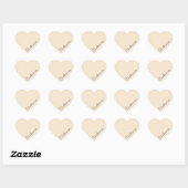 Hart Naam Script Aangepaste Cadeau Sticker (Vel)