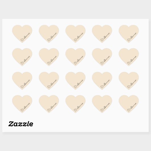 Hart Naam Script Aangepaste Cadeau Sticker (Vel)
