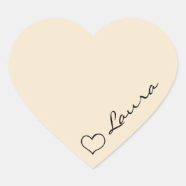 Hart Naam Script Aangepaste Cadeau Sticker