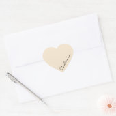 Hart Naam Script Aangepaste Cadeau Sticker (Envelop)