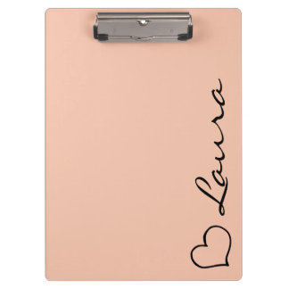 Hart Naam Script Custom Geschenk Klembord