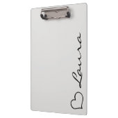 Hart Naam Script Custom Geschenk Klembord (Links)