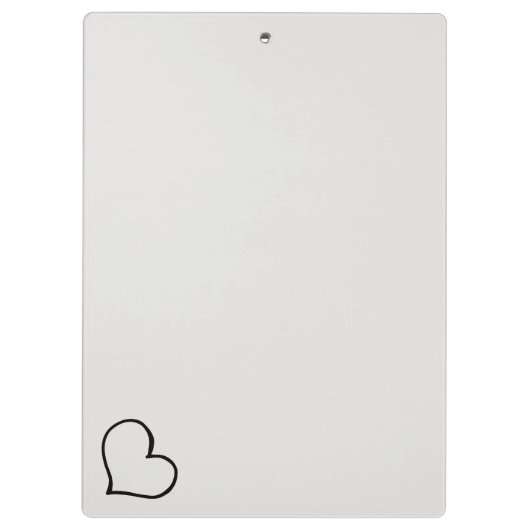 Hart Naam Script Custom Geschenk Klembord (Achterkant)