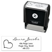 Hart Naam Script Op Maat Gemaakt Cadeau Zelfinktende Stempel (In situ)