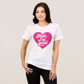 Hart Nah Ik Ben Goed Anti Valentijnsdag Single Bew Tri-Blend Shirt (Voorkant volledig)