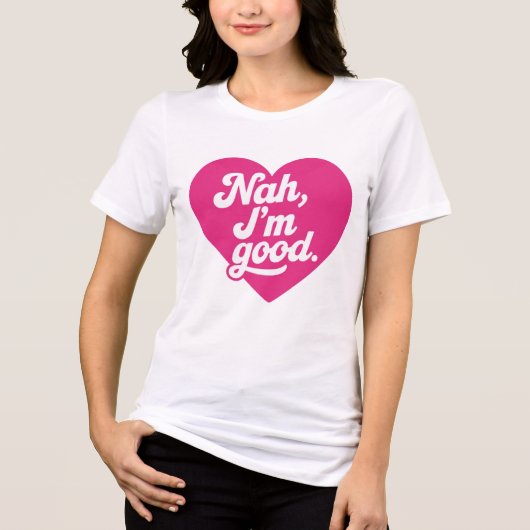 Hart Nah Ik Ben Goed Anti Valentijnsdag Single Bew Tri-Blend Shirt (Voorkant)