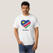 Hart - Namibië vlag T-shirt (Voorkant volledig)