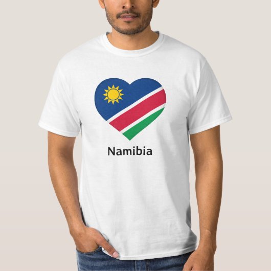 Hart - Namibië vlag T-shirt (Voorkant)