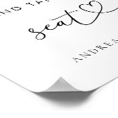 Hart Neem een schot en neem een stoel bruiloft tek Poster (Hoek)