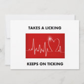 Hart - Neemt een schoppen, houdt het tegen Kaart (Achterkant)