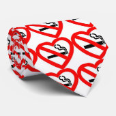 hart_neen_roken_stropdas_rood stropdas (Opgerold)