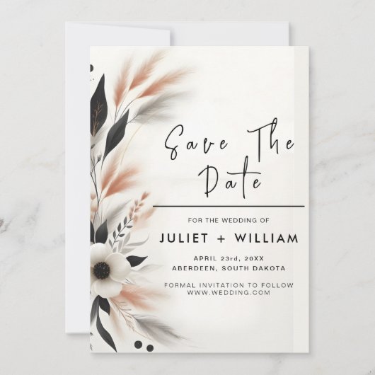 Hart Niets Fancy Gewoon Liefde Leuk Bruiloft Save The Date (Voorkant)