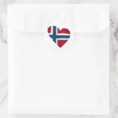 Hart Noorse vlag Ronde Sticker (Tas)