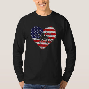 hart Octopus Animal Retro US American Fla T-shirt