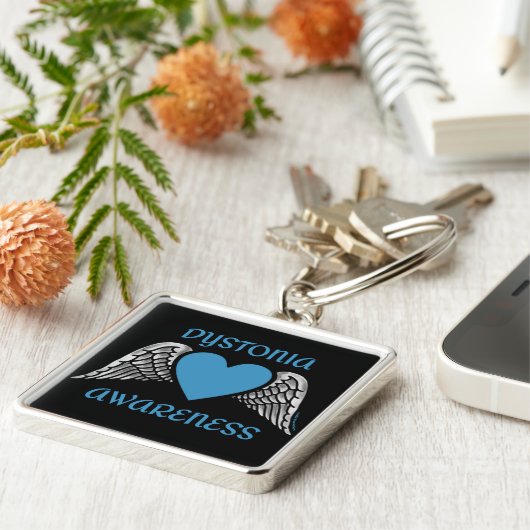 Hart/ogen... Dystonie Sleutelhanger (Zijkant)