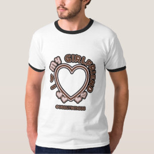 Hart omlijning ontwerp voor mijn vriendin t-shirt
